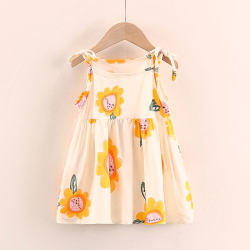 Clearance girls cotton silk suspender dress summer thin 2-year-old baby girl sleeveless artificial cotton nightgown girl skirt