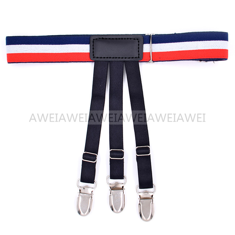 Unisex chính thức mặc cổ áo trắng phù hợp với áo sơ mi kẹp áo chống nhăn chống trượt áo sơ mi kẹp đùi vành đai garter dây nịt tất ren gợi cảm