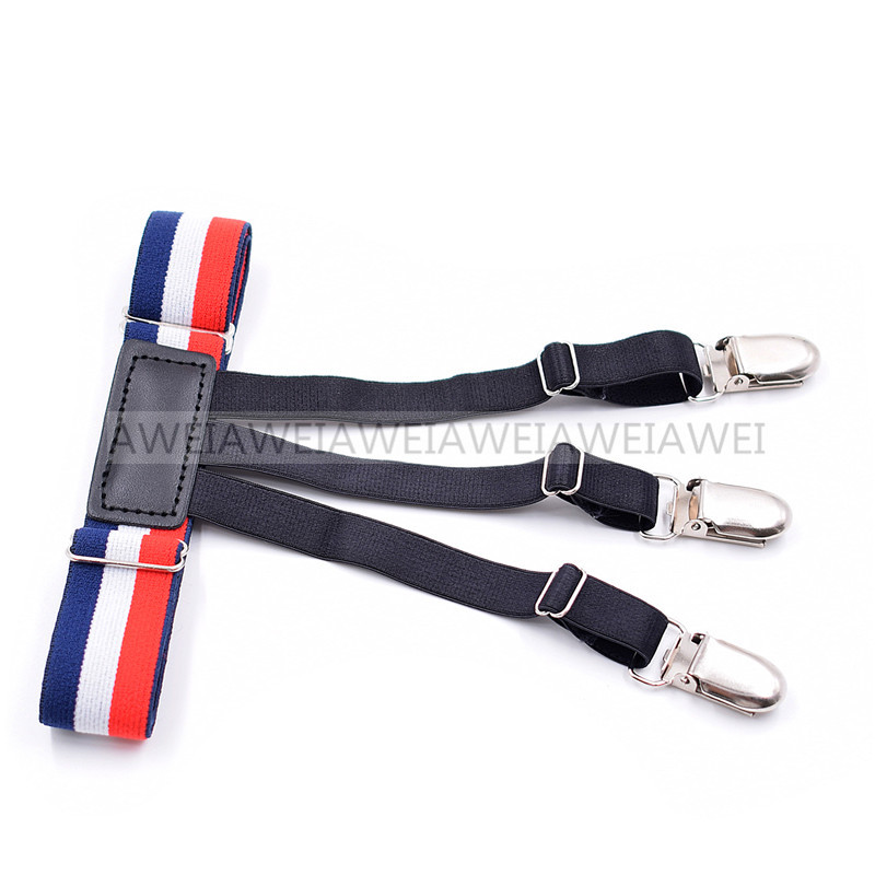 Unisex chính thức mặc cổ áo trắng phù hợp với áo sơ mi kẹp áo chống nhăn chống trượt áo sơ mi kẹp đùi vành đai garter dây nịt tất ren gợi cảm