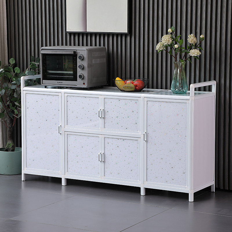 Home Aluminum Alloy Bowl Cabinet Kitchen Cabinet Hearth Dining Side Lockers Versatile Simple Tea Water Cabinet Assembly Cupboard-Taobao