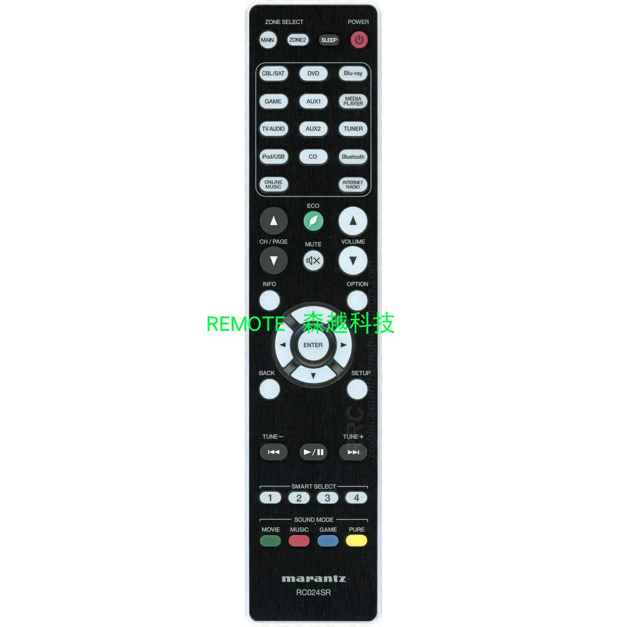 The original RC024SR remote control is suitable for the MARANTZAV power amplifier NR1604 NR1508 NR1506 NR1506