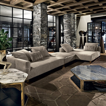 Longhi Leather Sofa Combined Modern Simple Designer High-end Villa Furniture Customized