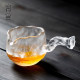 Japanese-style glazed glass fair cup side handle creative tea divider belt Taiwan thickened small Kung Fu tea set single