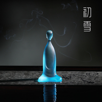 Glass tea favor decoration boutique phase sha mi monk tea tea tray decoration Zen small Buddha tea ceremony zero