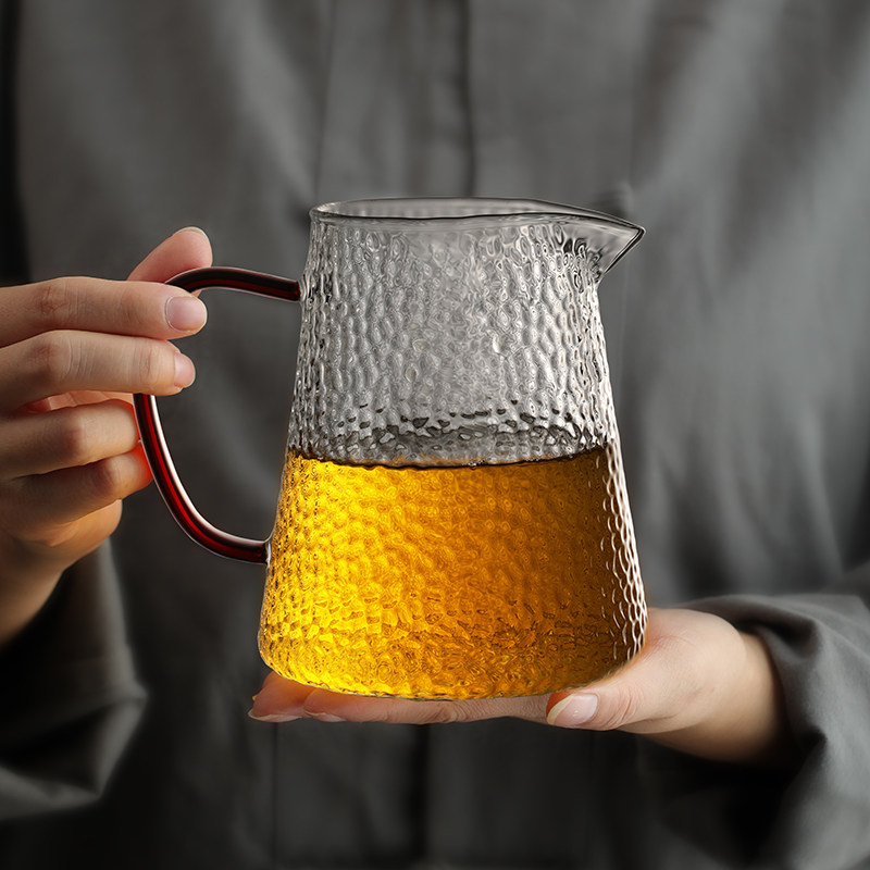 Large capacity 500ml fair cup glass sub-tea instrumental large number tea cup tea sea heat resistant Gongfu tea accessories