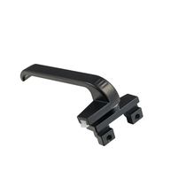 Type 38 broken bridge aluminum alloy window handle casement window push external handle upper hanging window handle high foot seven-character lock buckle thickened