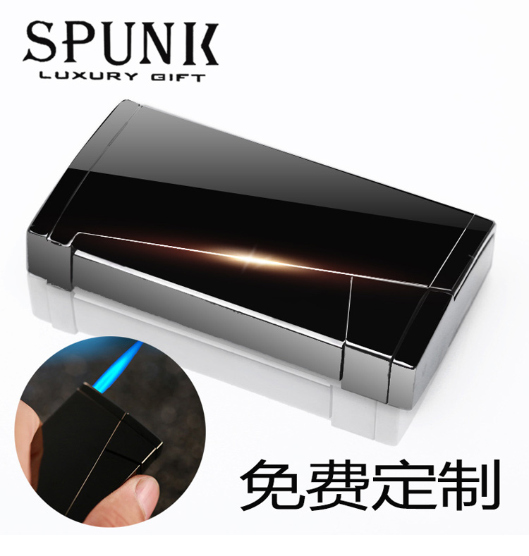 Gió thổi nhẹ cá tính cao quý màu xanh ngọn lửa khí thẳng vào nam chữ siêu mỏng sáng tạo để gửi bạn trai bật lửa dupont giá rẻ