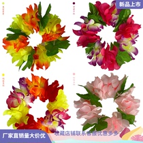 Hawaiian liverings loose wreath student preschool sports dance performance adult Bar Awards stage