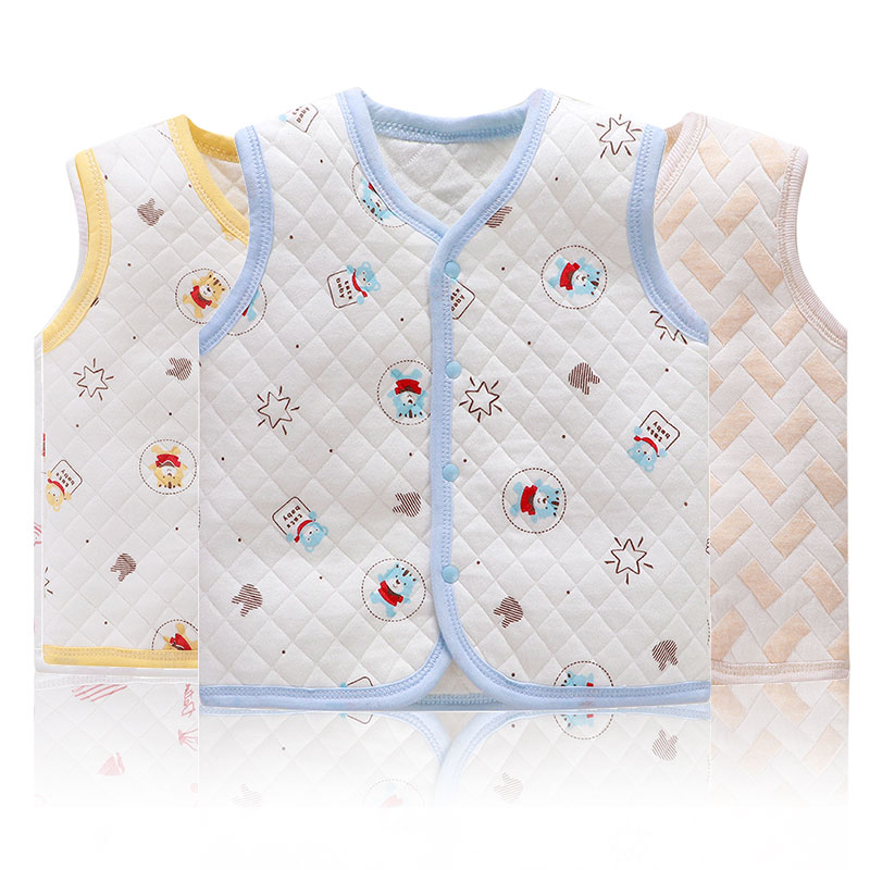 Baby Boy Great Boy Cartoon Clip Wire Thickened Warm Vest Children Waistcoat Autumn winter baby 2 boys 3 women-Taobao