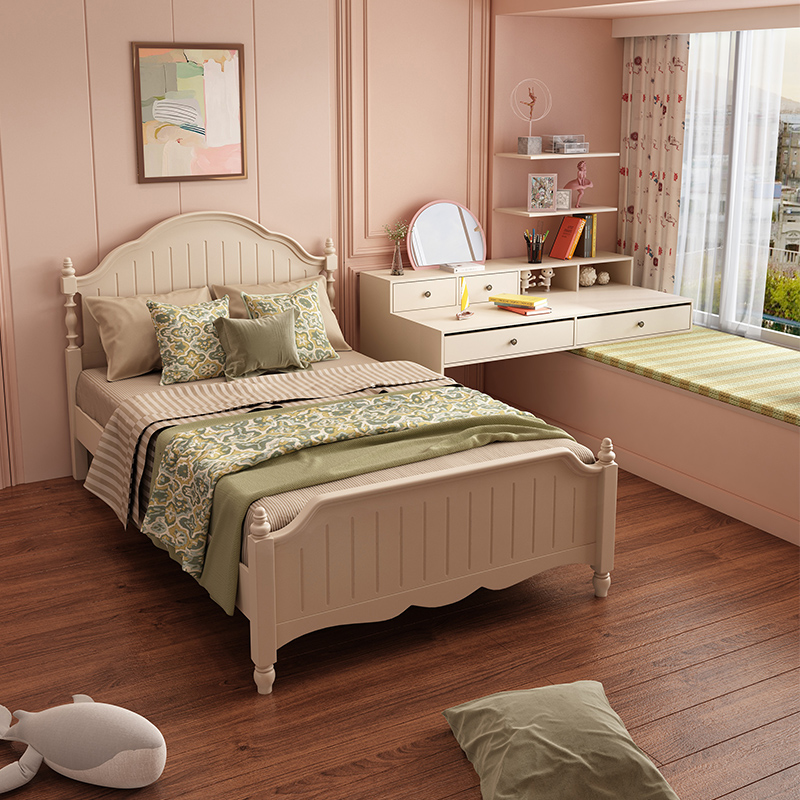 Korean-style bed Modern simple small apartment Master bedroom double bed Wedding bed Whole house complete set of bedroom furniture combination set