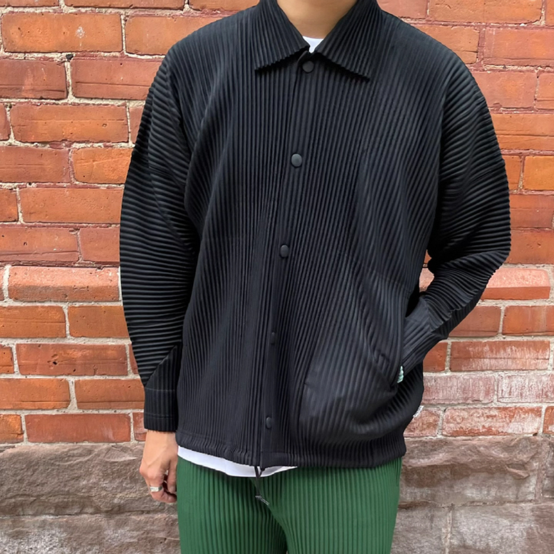 Miyake-Style Jacket Jc109 Pleated Top Spring and Autumn High Street Loose Single-Breasted Casual Jacket Shirt for Men Miyake-Style Jacket Jc109 Pleated Top Spring and Autumn High Street Loose Single-Breasted Casual Jacket Shirt for Men