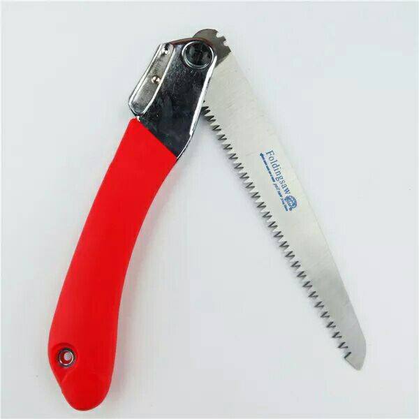 Folding handle saw, woodworking saw, fruit tree garden saw, gardening folding saw with three-sided grinding teeth