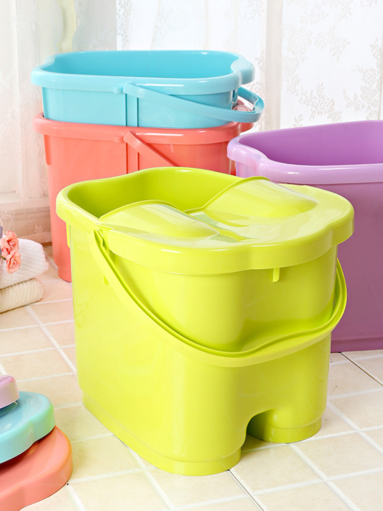 High foot bath bucket Foot bath bucket over the calf Home massage foot bath basin Portable portable plastic foot bath basin