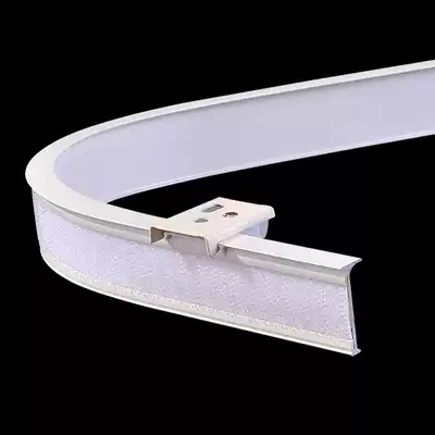 Curtain track mantle rail with Velcro curtain rail variable available straight rail curved rail curtain head top mounted side mount window veil head