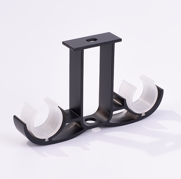 Thickened aluminum alloy curtain Rome single and double rod sodium rice bracket base side double top mounting code punching accessories hook