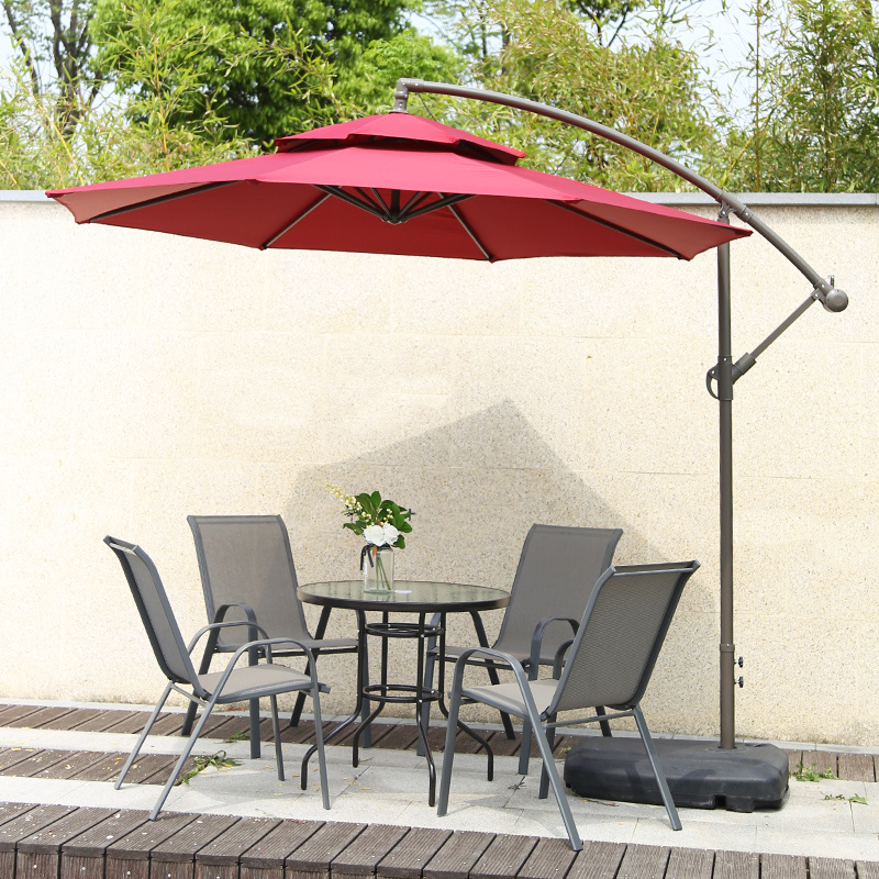 Parasol outdoor courtyard umbrella folding large umbrella base villa garden beach open-air stall swimming pool coffee shop