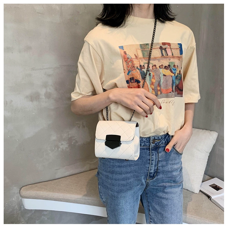 Túi siêu nhỏ mini nữ 2020 túi dây xích mới hợp thời trang Wild Ins Messenger bag bắt đầu túi son môi - Túi xách nữ
