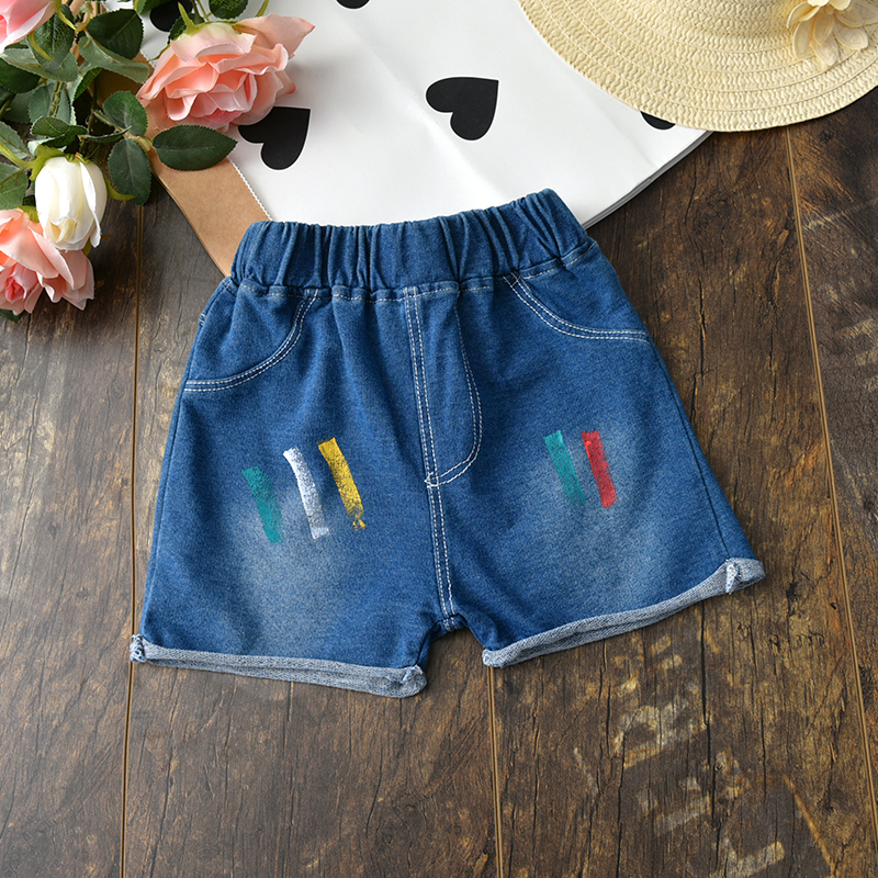 2018 mùa hè mới cô gái quần short denim mặc quần áo trẻ em trong trẻ em trẻ em Hàn Quốc cô gái bé gái nóng quần