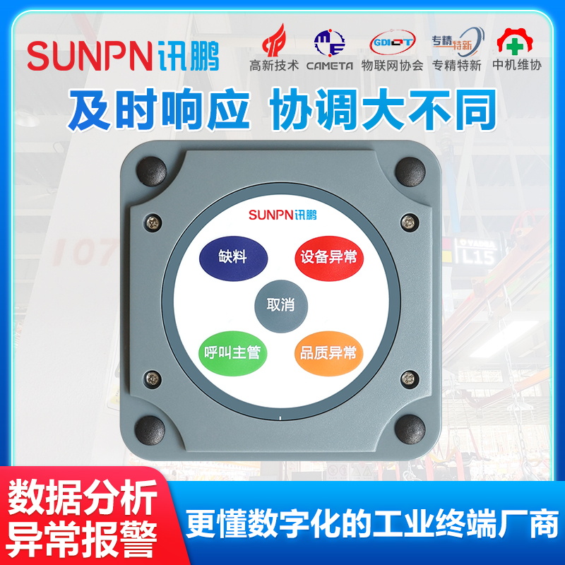 News Peng Factory station Status Wireless Called Alarm Button Box Andon Anlamp is called System MES watch board-Taobao