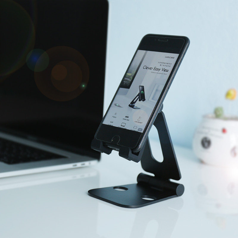 Portable folding mobile phone holder adjustable simple desktop aluminum alloy holder universal lazy desktop mobile phone holder