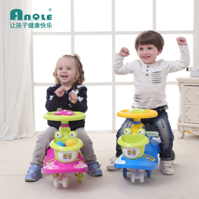 An Qile Children's Twisting Car Niuniu's Twisting Car Swing Toy Baby Car 1-3-6 Years Old Mute Wheel with Music