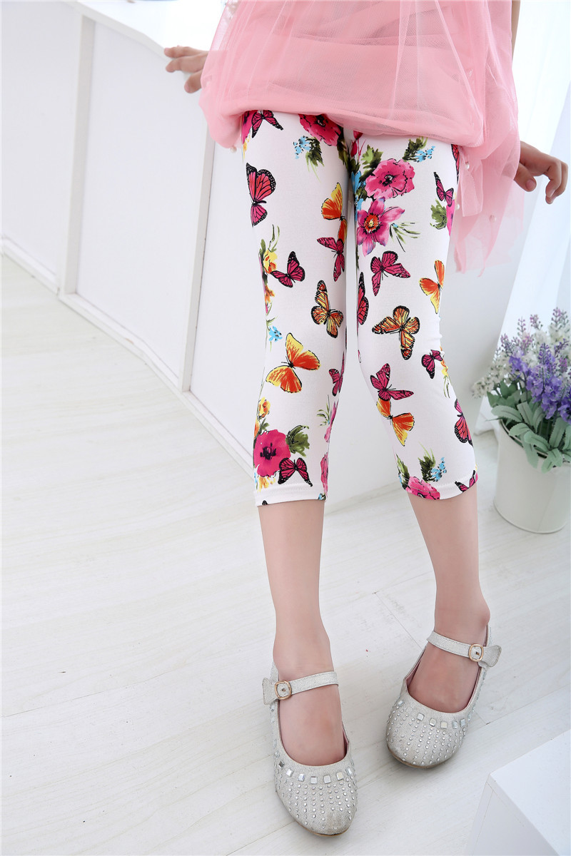 Quần legging nữ mùa hè mỏng cho trẻ em quần tây mùa hè quần trẻ em quần lớn Quần bé gái quần áo trẻ em - Quần thoi trang tre em