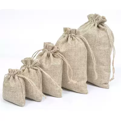 Lock edge bunk sack bag comb gift jewelry linen packaging bag small sack Miscellaneous grain coffee bag customization