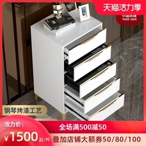 Tiger safe Multi-function invisible household intelligent bedside table safe 100cm Light luxury wind multi-layer drawer safe Fingerprint password anti-theft anti-prying alarm safe Chest of drawers