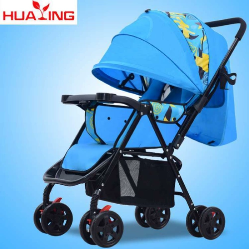 Складная амортизирующая детская коляска с сидением с зонтиком для новорожденных, можно сидеть и лежать