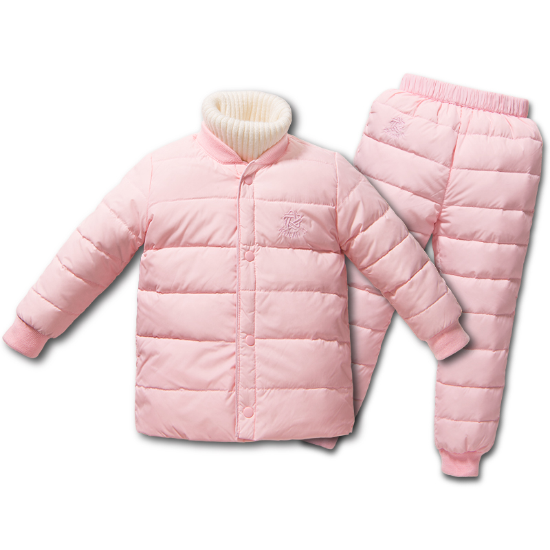 Children's down Neri suit female baby Light and thin Two sets of girls CUHK Children's autumn winter clothing Baby boy boy