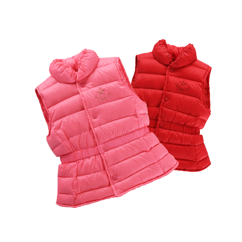 Children's down vest girl baby baby vest boy child waist female light liner autumn and winter waistcoat