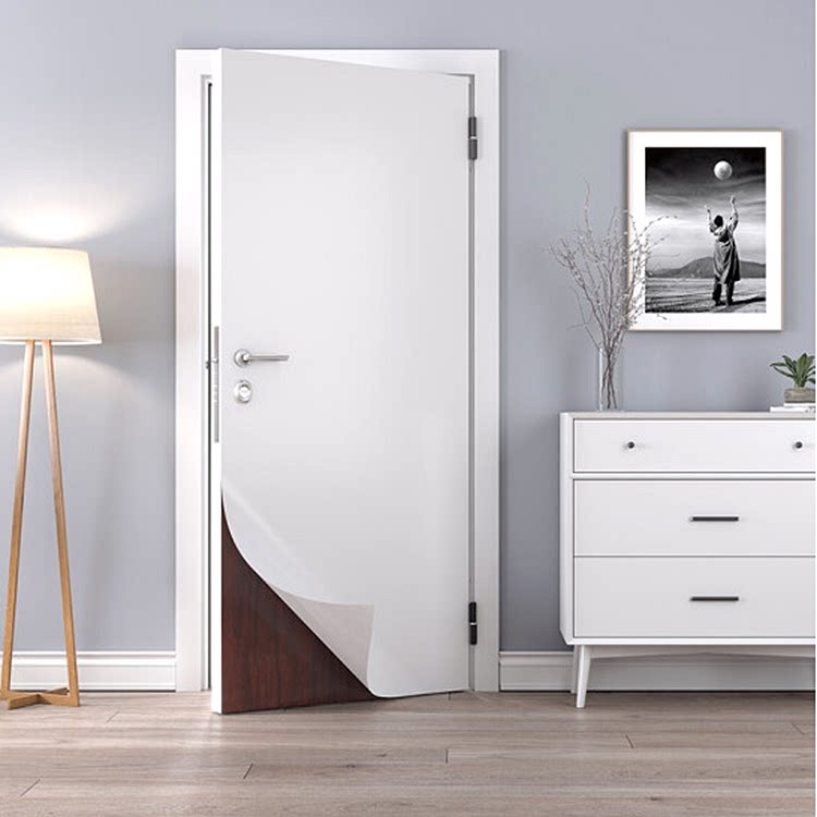 Renovated self-adhesive white door sticker Old wooden door Decorative Security Door Sticker Bedroom Entrance Door Renovation Nordic Cling Film