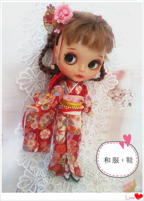 Kimono ob11 small cloth blythe4 6 points 8 points bjd baby clothes molly kimono bathrobe material bag pattern