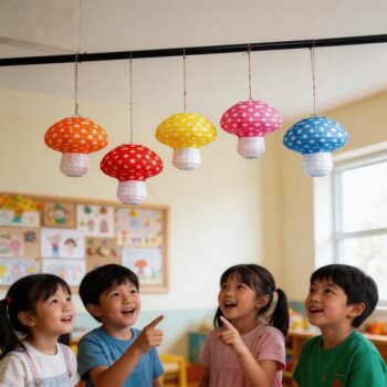 Paper mushroom pair cartoon paper lantern