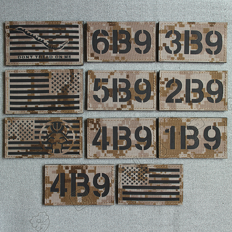 Imported wish AOR1 laser engraved reflective seal armbands sue number cap badge magic stickers chapter package stickers