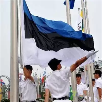 No 4 90*150cm Estonian Flag Custom-made European Flag Hand-cranked flag Fan supplies string flag
