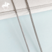 Pure silver 925 plated white gold anti-oxidation 50 cm 60 cm long 1 mm 1 5 mm coarse fine fine chain
