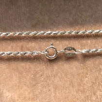 925 pure silver plated platinum anti-oxidation wringing rope in silver chain male and female with strong chain sub 60 cm