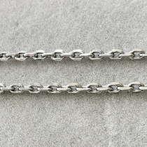 Pure silver 925 plated white gold anti-oxidation too angular chain male and female with silver chain sub 60 cm adjustable as old
