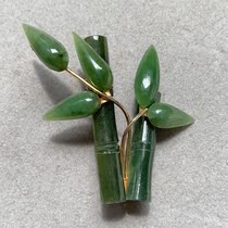European and American reflux natural and field Bite jade rich and expensive bamboo antique brooch