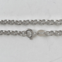 Pure silver 925 anti-oxidation plated platinum Classic small ring chain sub 70 cm 3 5 mm thick and strong
