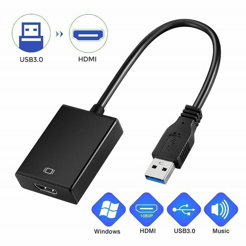 Usb3.0 to HDMI Female Converter Hd Adapter Cable Laptop Tv Projector Converter Graphics Card