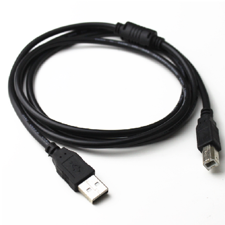 Hot Pin 1 5 m 3 m 5 m 5 m 10 m Black USB Square Port Print Line Full Brass Band Magnetic Ring Data Line Computer Accessories