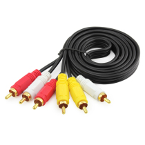 3 pairs of 3 Lotus Line 1 5-20m Misix-head AV Line DVD Chromatic Audio-video Line 3rca set-top box Connection