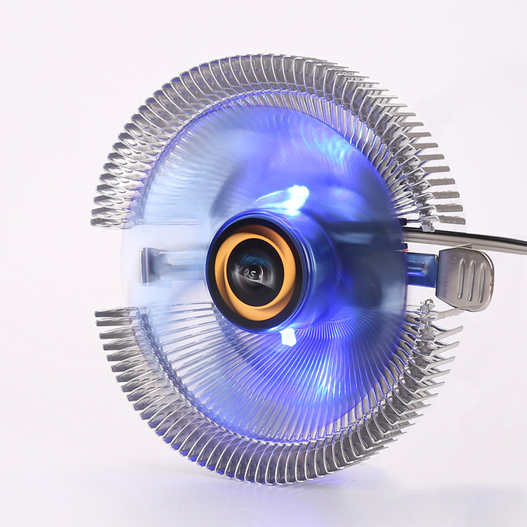 Blue Wave Bay Blue Light CPU Fan Desktop Computer Radiators Amd intel1155 Multiplatform Universal Mute