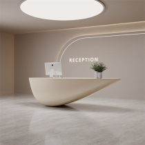 FRP front desk beauty salon cashier simple modern company special-shaped creative service paint bar