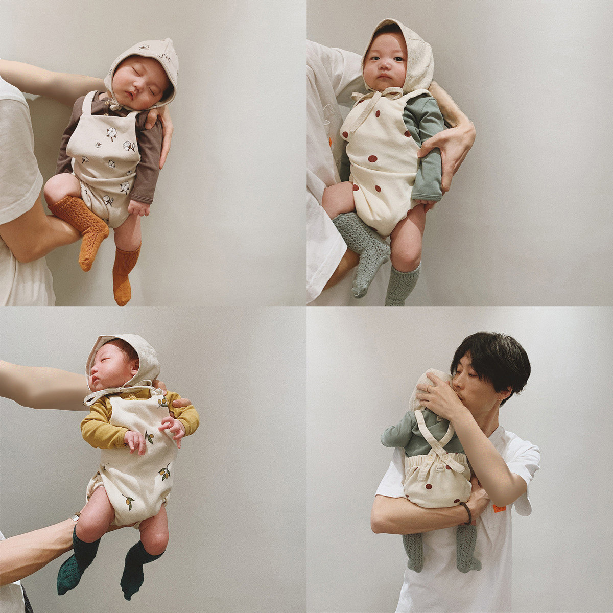 Allows baby's baby bag fart clothes pure cotton baby Spring and autumn in tandem with baby's baby holding baby bag baby even in a climbing suit