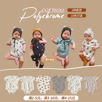 Yuner Mother Baby Baby Baby cute short sleeve ha clothes baby shirt cotton sleeveless vest ha clothes