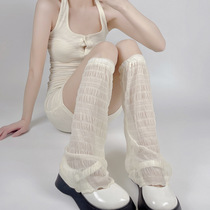 Leg cover subculture hot girl millennium y2k female summer thin lolita calf jk horn wide leg sunscreen lace abi