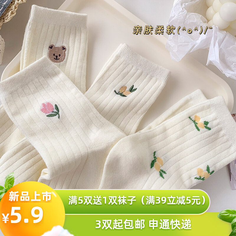 Summer dresses paired with socks Children summer style The barrel minimalist Wind Korea Japanese Department 100 lap outside wearing white Cubs